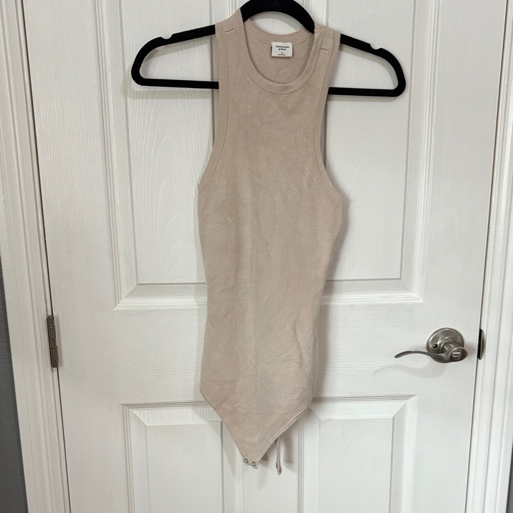 Abercrombie Sleeveless knit thong Bodysuit